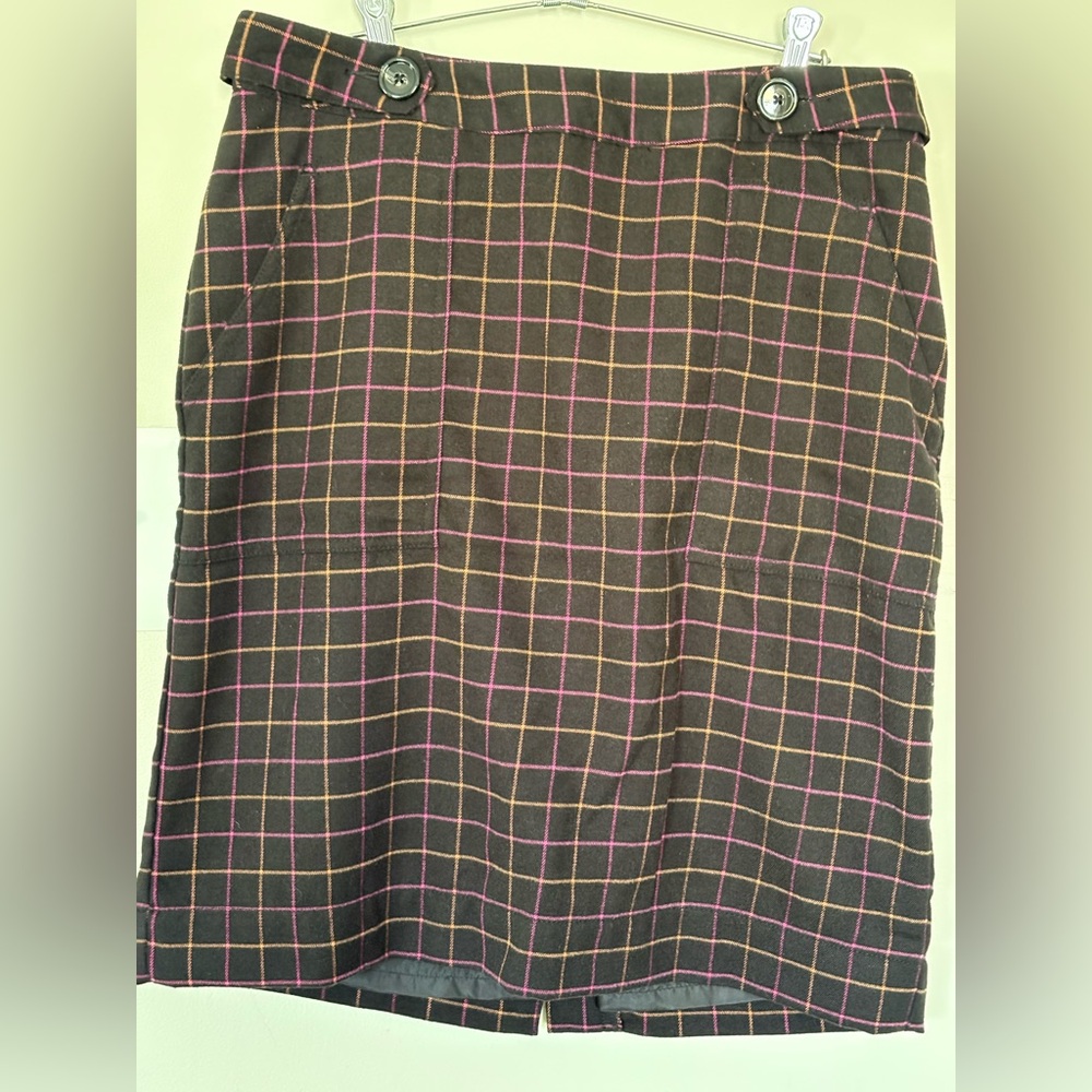 Merona Plaid Midi Skirt - Black and Purple